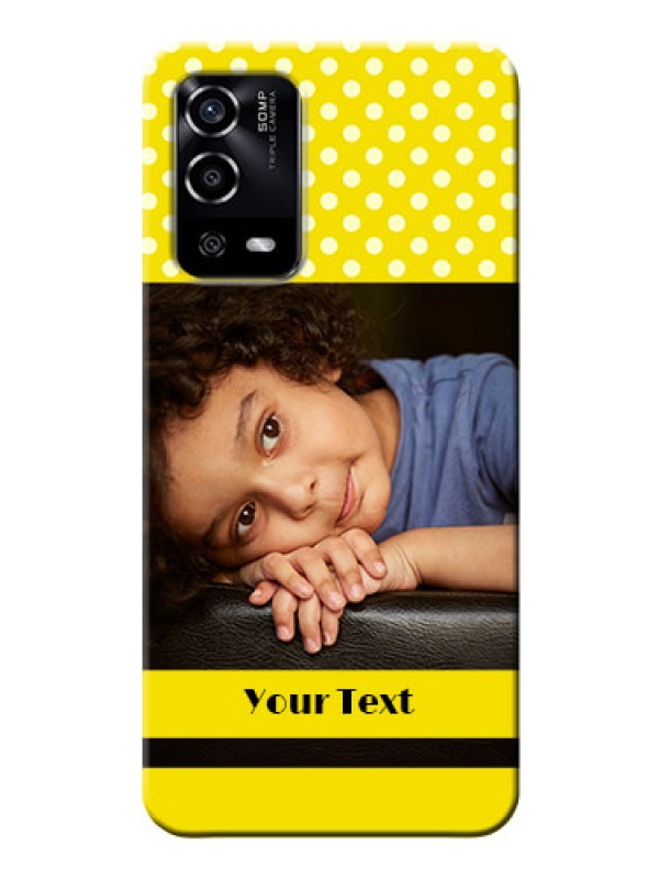Custom Oppo A55 Custom Mobile Covers: Bright Yellow Case Design