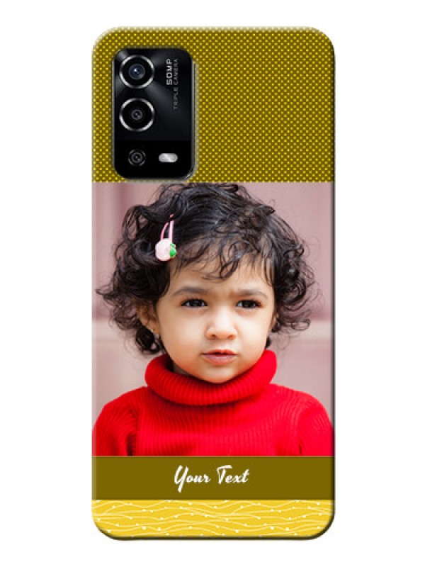 Custom Oppo A55 custom mobile back covers: Simple Green Color Design