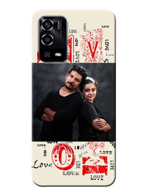 Custom Oppo A55 mobile cases online: Trendy Love Design Case