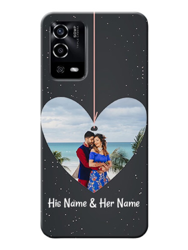 Custom Oppo A55 custom phone cases: Hanging Heart Design