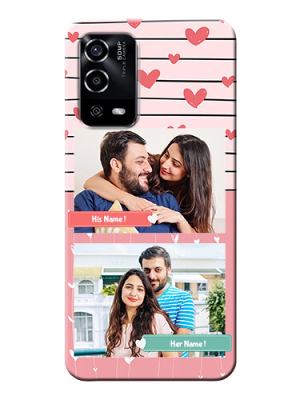 Custom Oppo A55 custom mobile covers: Photo with Heart Design