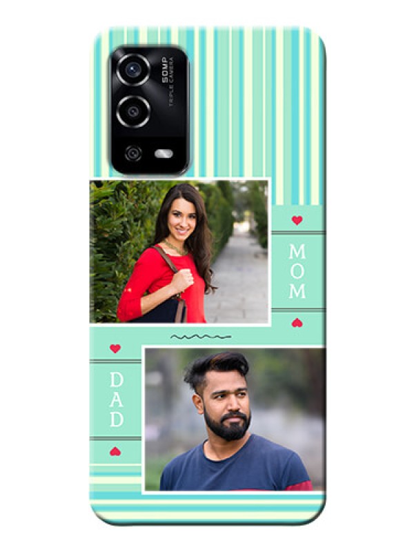 Custom Oppo A55 custom mobile phone covers: Mom & Dad Pic Design