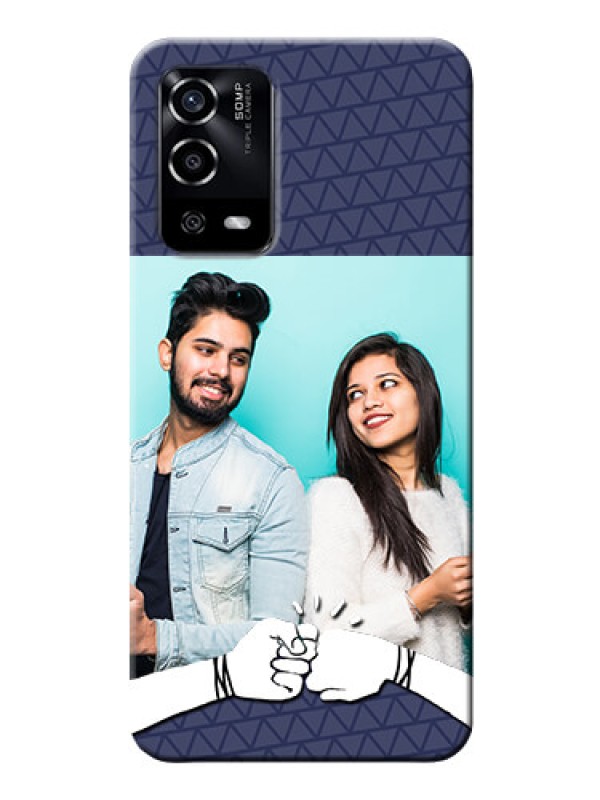 Custom Oppo A55 Mobile Covers Online with Best Friends Design  
