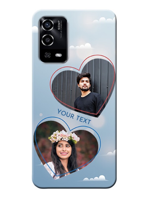 Custom Oppo A55 Phone Cases: Blue Color Couple Design 