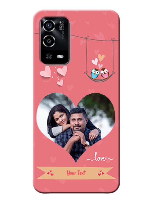 Custom Oppo A55 custom phone covers: Peach Color Love Design 