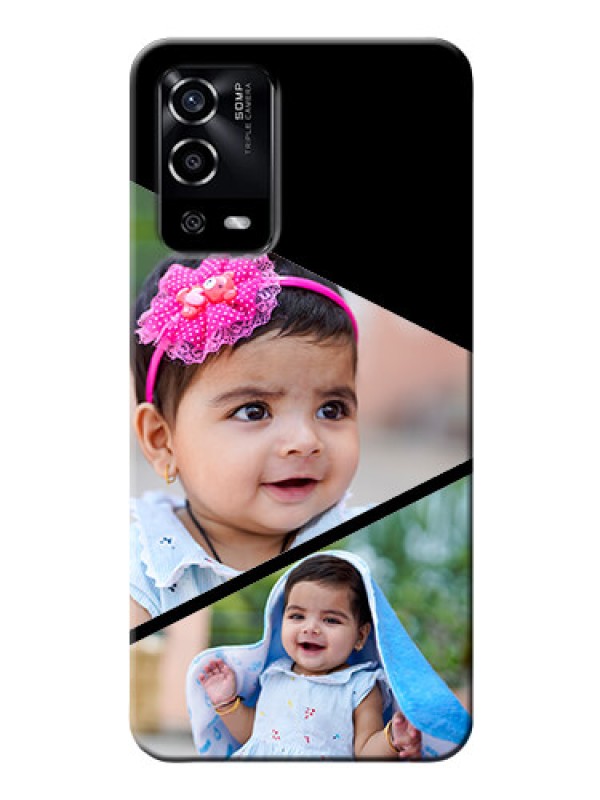 Custom Oppo A55 mobile back covers online: Semi Cut Design