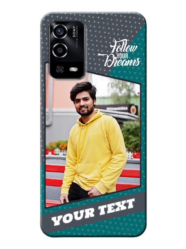 Custom Oppo A55 Back Covers: Background Pattern Design with Quote