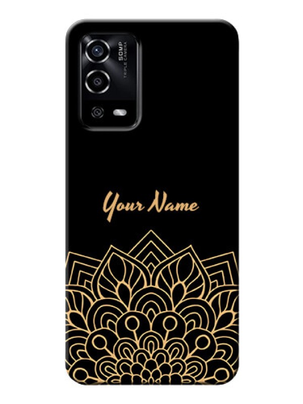 Custom Oppo A55 Back Covers: Golden mandala Design