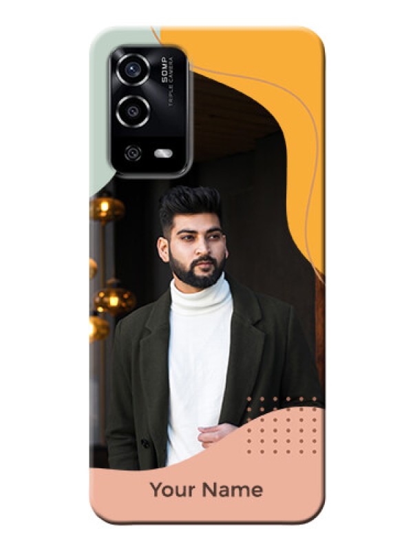 Custom Oppo A55 Custom Phone Cases: Tri-coloured overlay design
