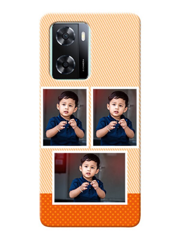 Custom Oppo A57 2022 Mobile Back Covers: Bulk Photos Upload Design