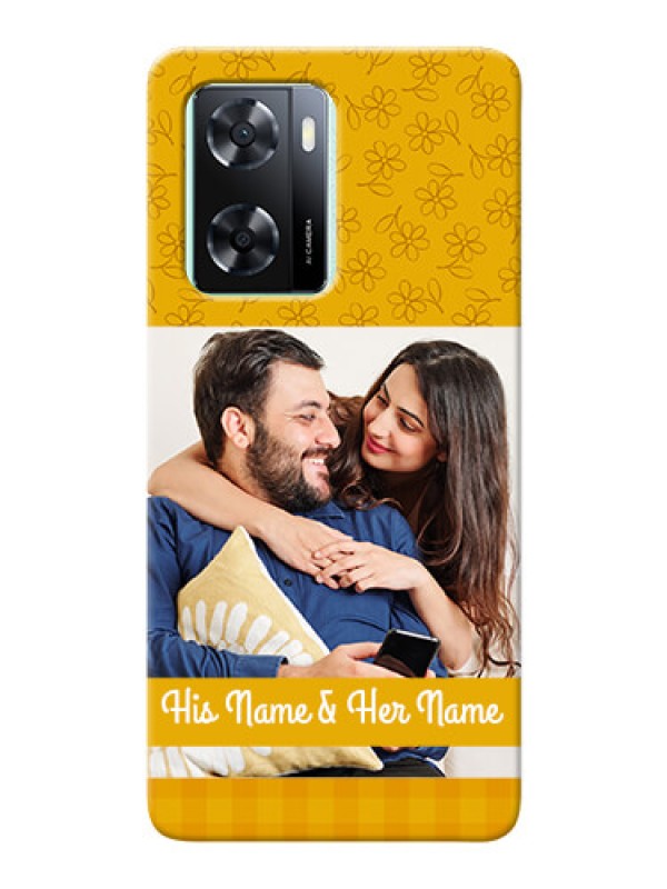 Custom Oppo A57 2022 mobile phone covers: Yellow Floral Design