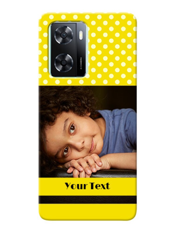 Custom Oppo A57 2022 Custom Mobile Covers: Bright Yellow Case Design