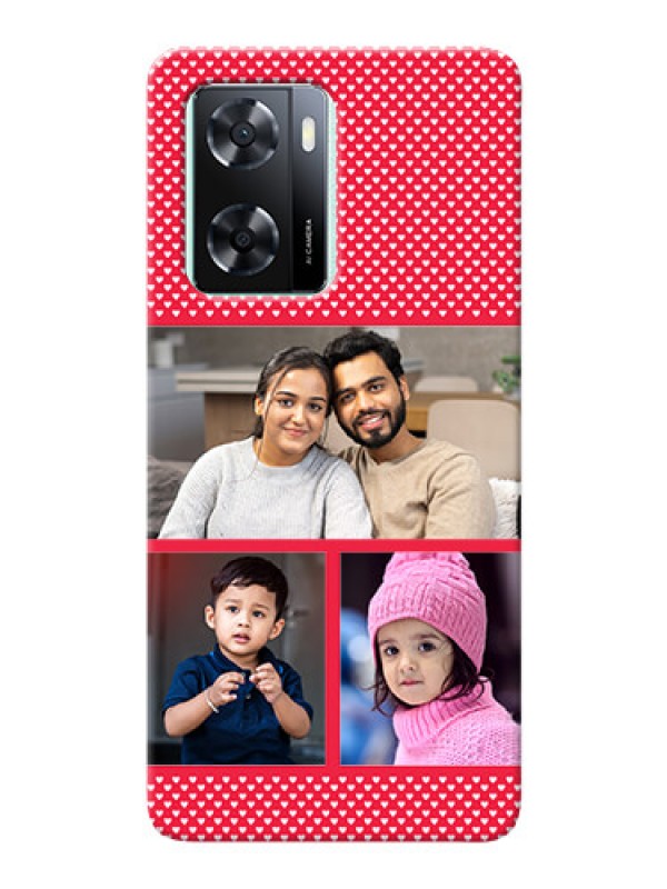 Custom Oppo A57 2022 mobile back covers online: Bulk Pic Upload Design