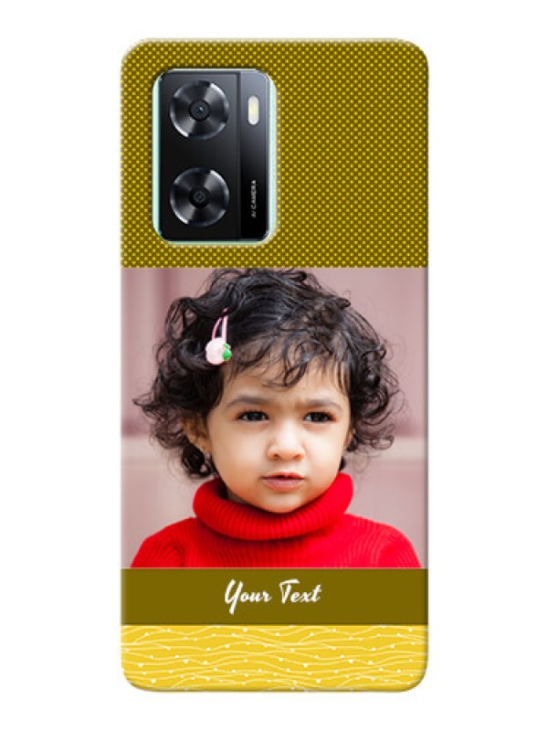 Custom Oppo A57 2022 custom mobile back covers: Simple Green Color Design