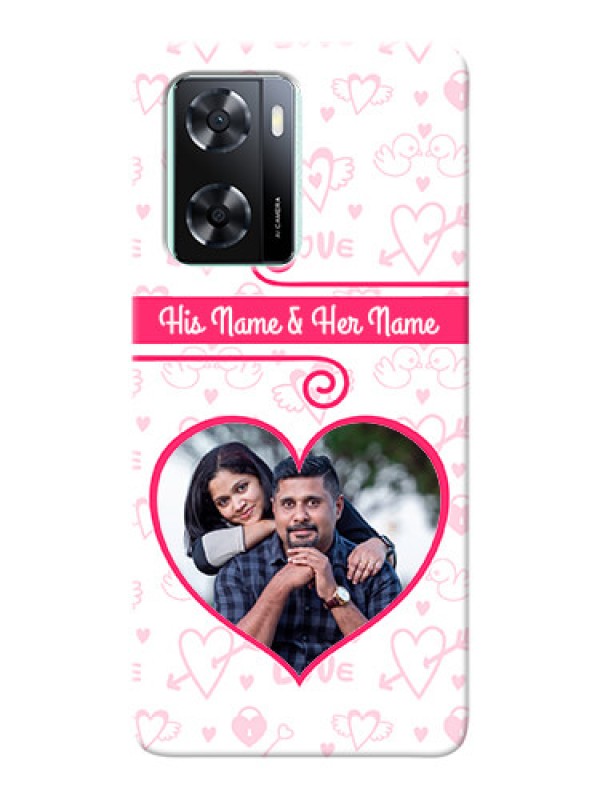 Custom Oppo A57 2022 Personalized Phone Cases: Heart Shape Love Design