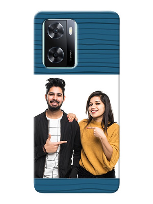 Custom Oppo A57 2022 Custom Phone Cases: Blue Pattern Cover Design