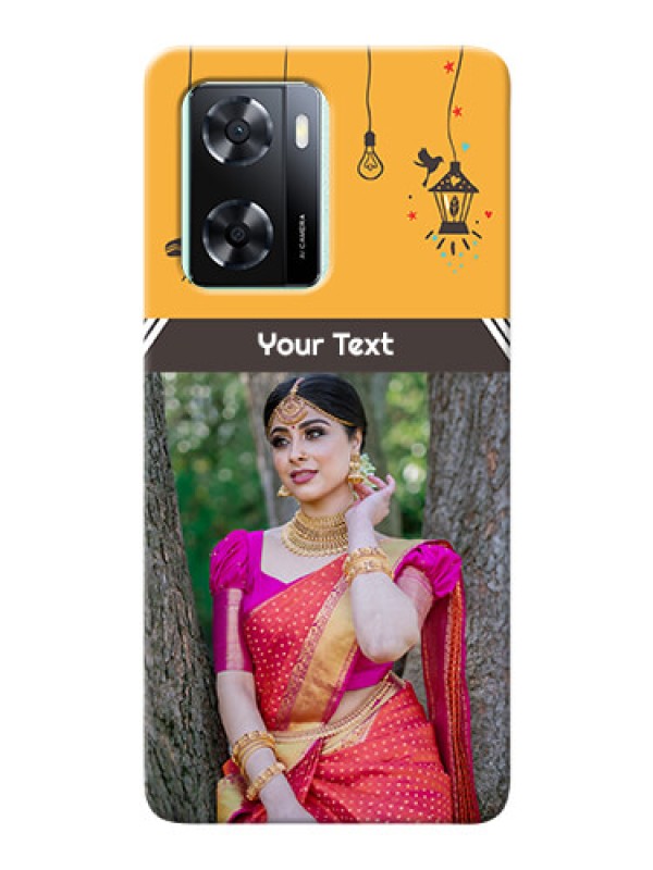 Custom Oppo A57 2022 custom back covers with Family Picture and Icons 