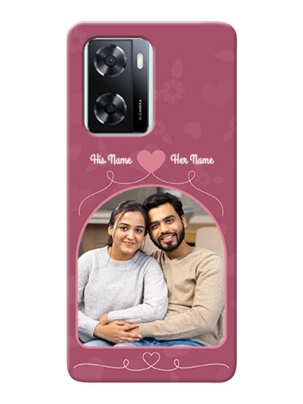 Custom Oppo A57 2022 mobile phone covers: Love Floral Design