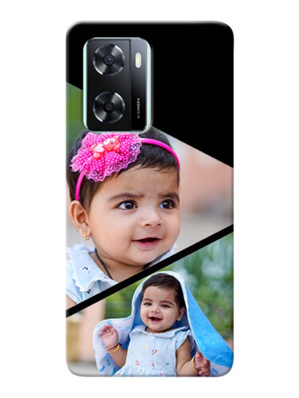 Custom Oppo A57 2022 mobile back covers online: Semi Cut Design