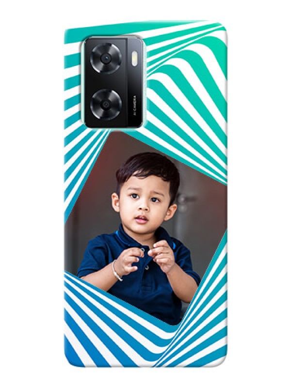 Custom Oppo A57 2022 Personalised Mobile Covers: Abstract Spiral Design