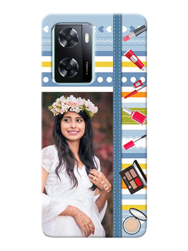 Custom Oppo A57 2022 Personalized Mobile Cases: Makeup Icons Design