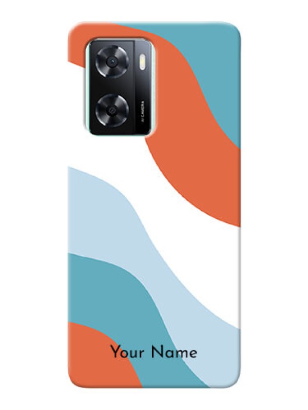 Custom Oppo A57 2022 Mobile Back Covers: coloured Waves Design