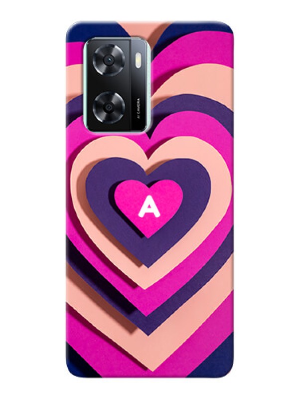Custom Oppo A57 2022 Custom Mobile Case with Cute Heart Pattern Design