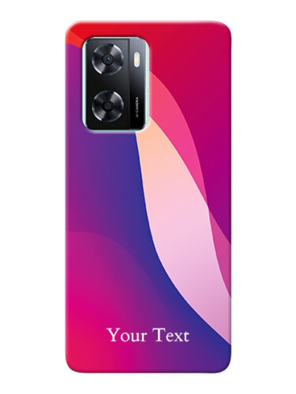 Custom Oppo A57 2022 Mobile Back Covers: Digital abstract Overlap Design
