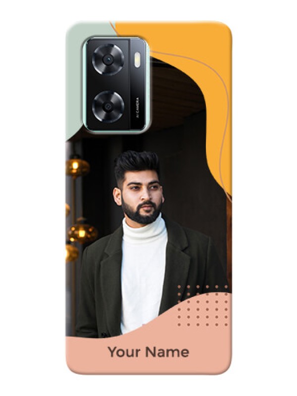 Custom Oppo A57 2022 Custom Phone Cases: Tri-coloured overlay design