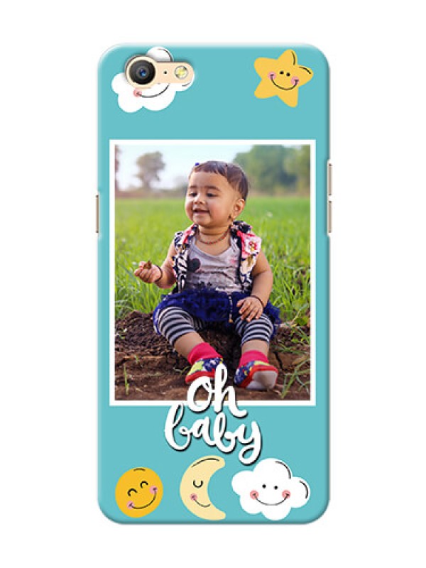 Custom Oppo A57 kids frame with smileys and stars Design