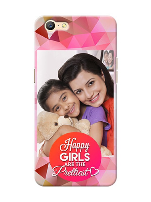 Custom Oppo A57 abstract traingle design with girls quote Design
