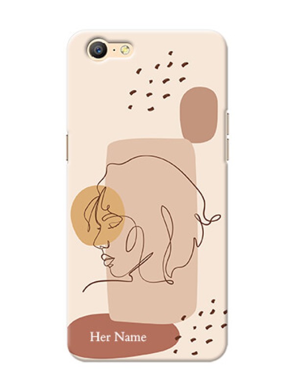 Custom Oppo A57 Custom Phone Covers: Calm Woman line art Design