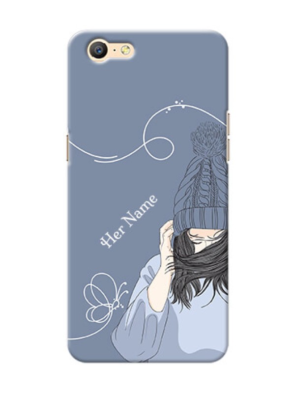 Custom Oppo A57 Custom Mobile Case with Girl in winter outfit Design