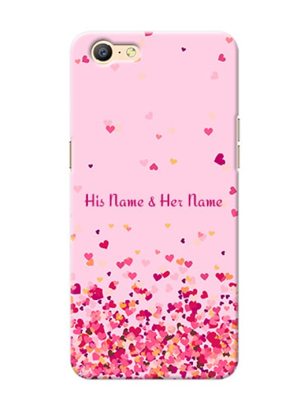 Custom Oppo A57 Phone Back Covers: Floating Hearts Design