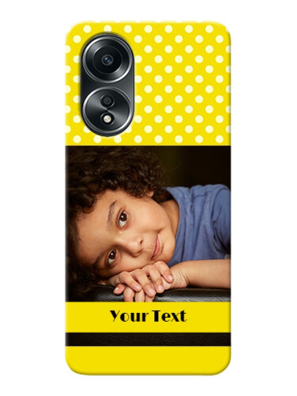 Custom Oppo A58 Custom Mobile Covers: Bright Yellow Case Design
