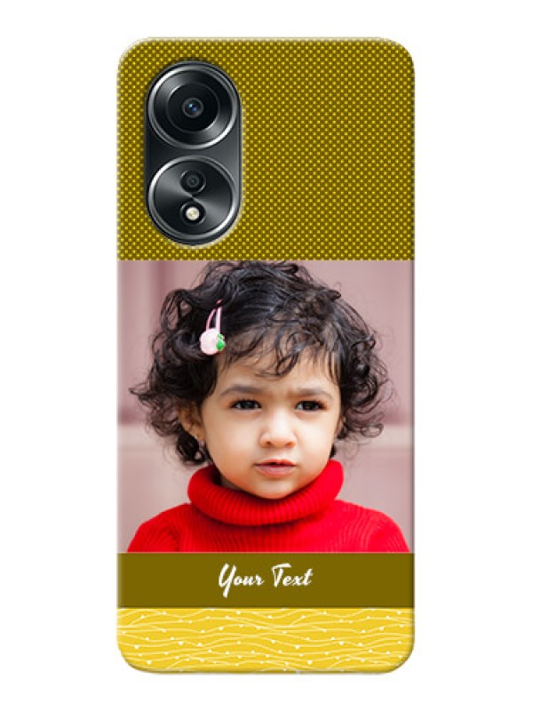 Custom Oppo A58 custom mobile back covers: Simple Green Color Design