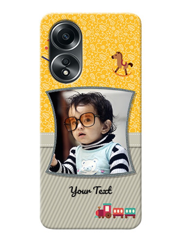 Custom Oppo A58 Mobile Cases Online: Baby Picture Upload Design