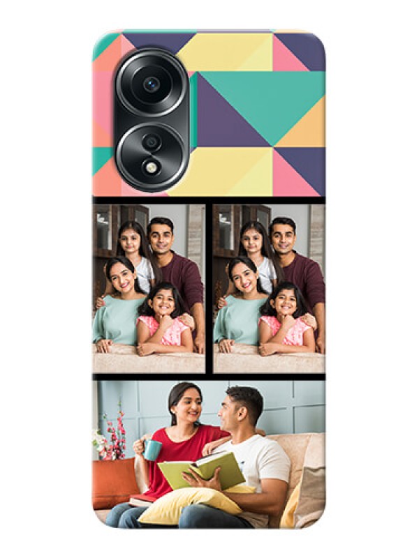 Custom Oppo A58 personalised phone covers: Bulk Pic Upload Design