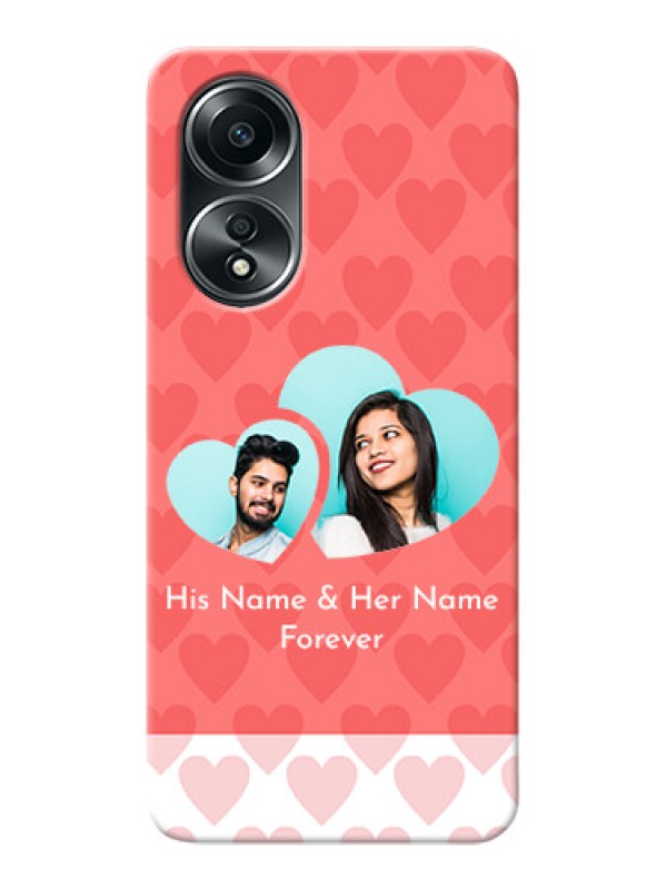 Custom Oppo A58 personalized phone covers: Couple Pic Upload Design
