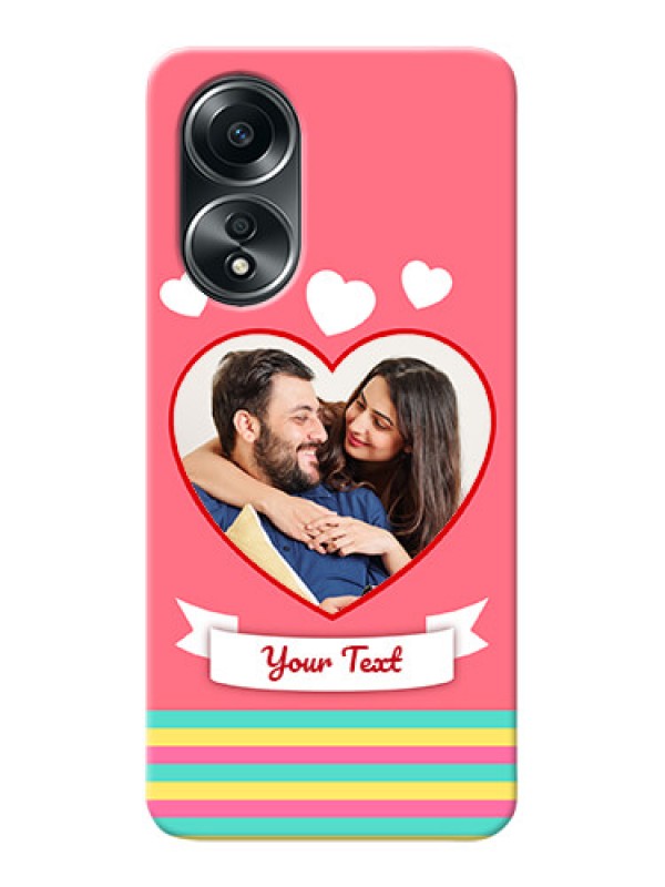 Custom Oppo A58 Personalised mobile covers: Love Doodle Design