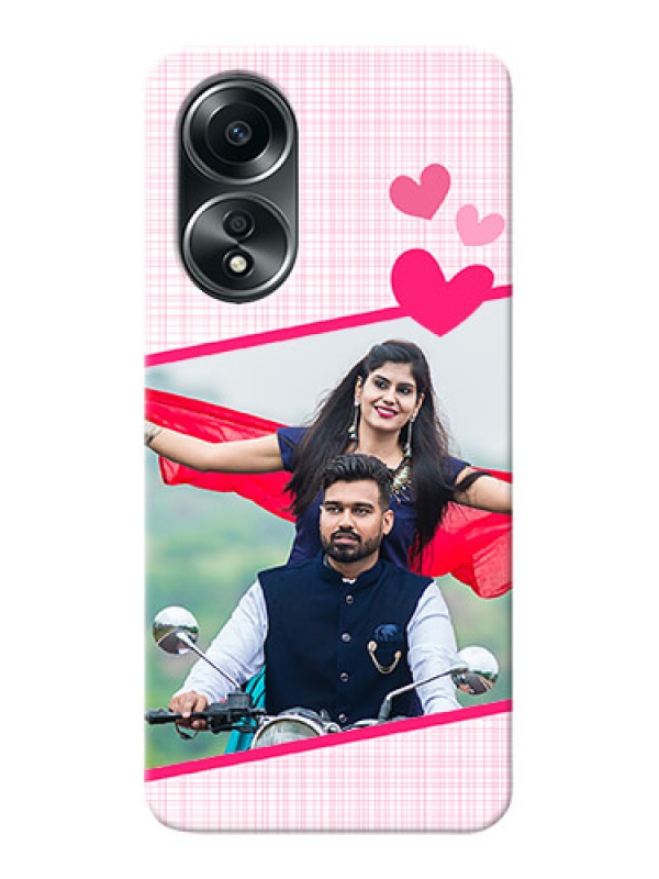 Custom Oppo A58 Personalised Phone Cases: Love Shape Heart Design