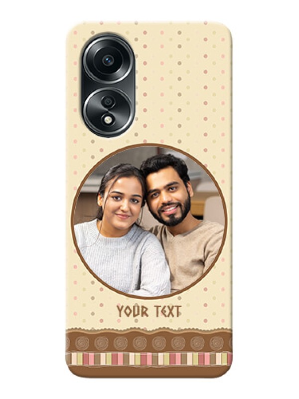 Custom Oppo A58 Mobile Cases: Brown Dotted Mobile Case Design