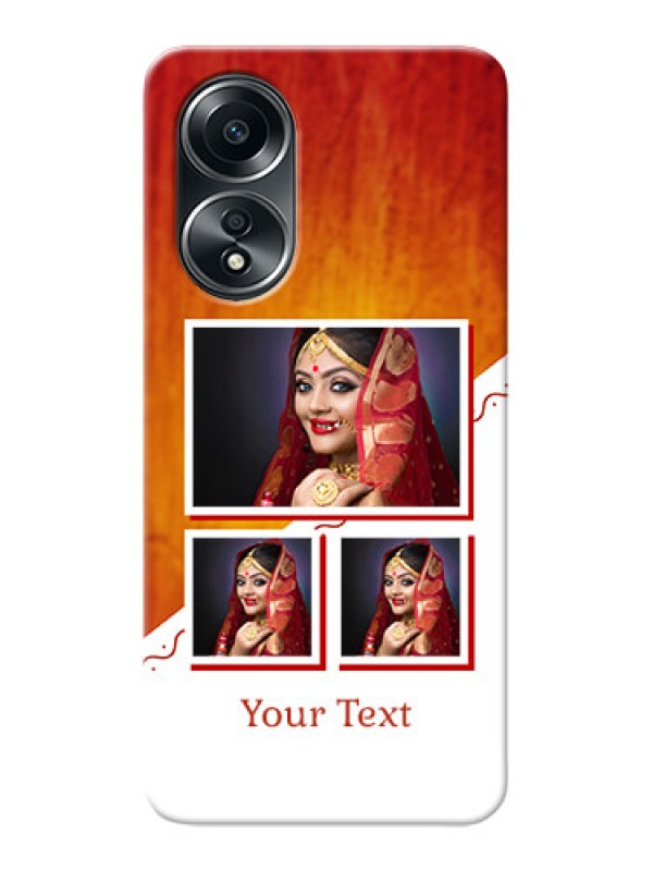 Custom Oppo A58 Personalised Phone Cases: Wedding Memories Design