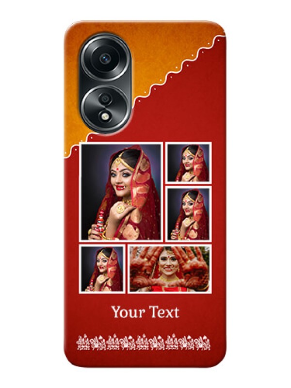 Custom Oppo A58 customized phone cases: Wedding Pic Upload Design
