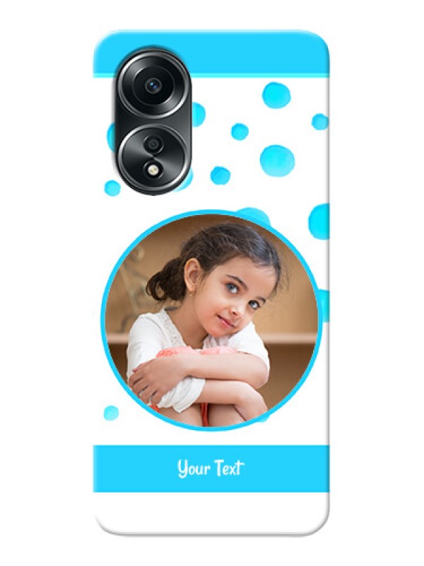 Custom Oppo A58 Custom Phone Covers: Blue Bubbles Pattern Design