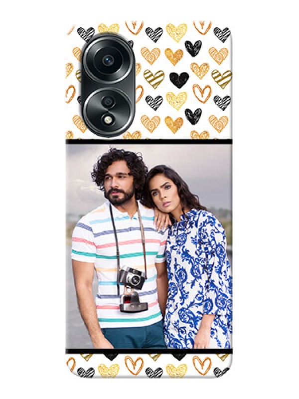 Custom Oppo A58 Personalized Mobile Cases: Love Symbol Design