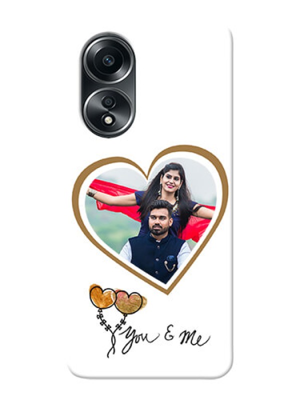 Custom Oppo A58 customized phone cases: You & Me Design