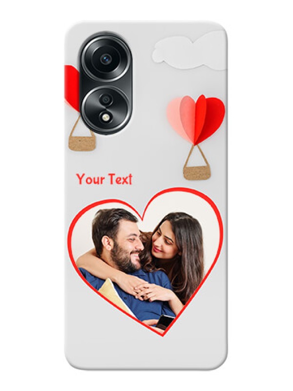 Custom Oppo A58 Phone Covers: Parachute Love Design