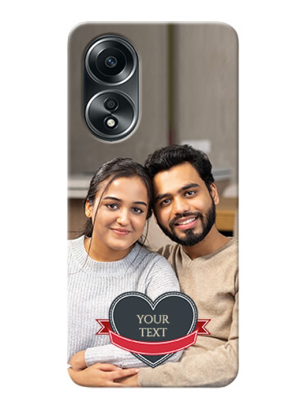 Custom Oppo A58 mobile back covers online: Just Married Couple Design