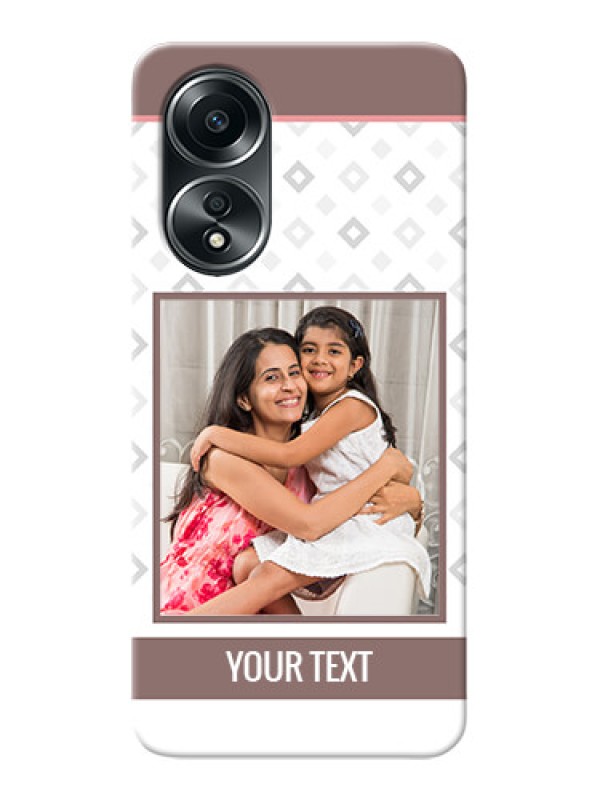 Custom Oppo A58 custom back covers: Simple Diamond Design